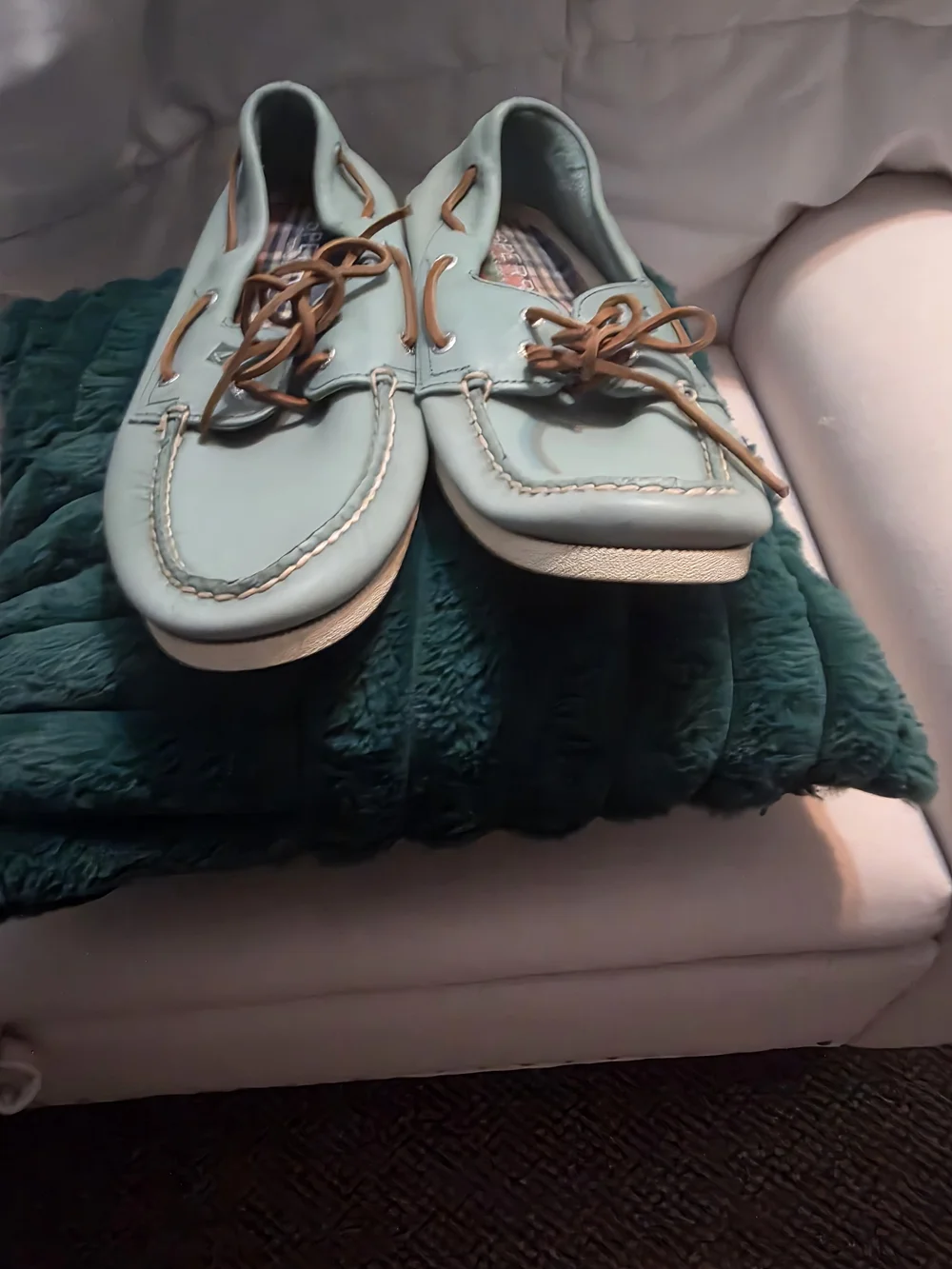 Sperry Men’s Light Blue Leather Boat Shoes